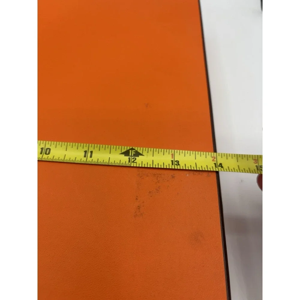 Hermes Empty Orange Box Tissue Pillow Stuffing Leather Booklet 14